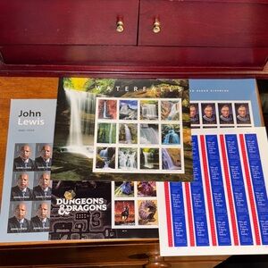 5 Different Books of Forever Stamps